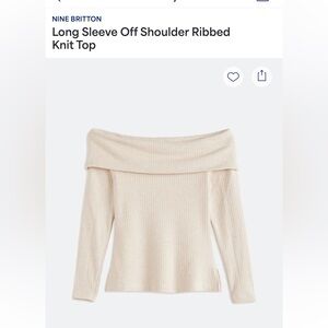 Nine Britton Cream Off-the-Shoulder Sweater with Folded Cowl Neckline